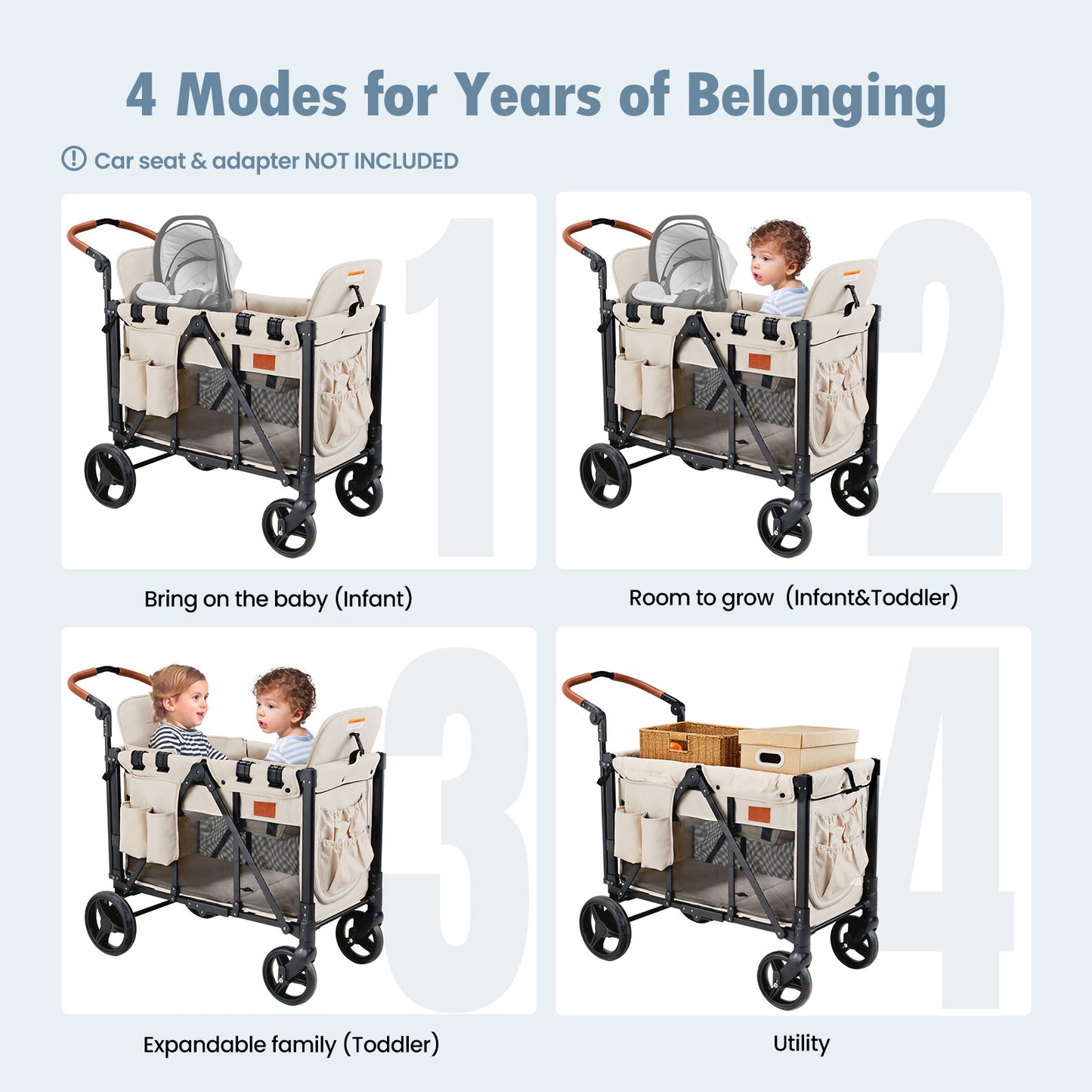 2 Seat Stroller Wagon